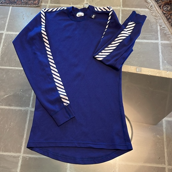 Helly Hansen Lifa Active striped crew base layer, in blue, lightweight,quick dry - Picture 1 of 10
